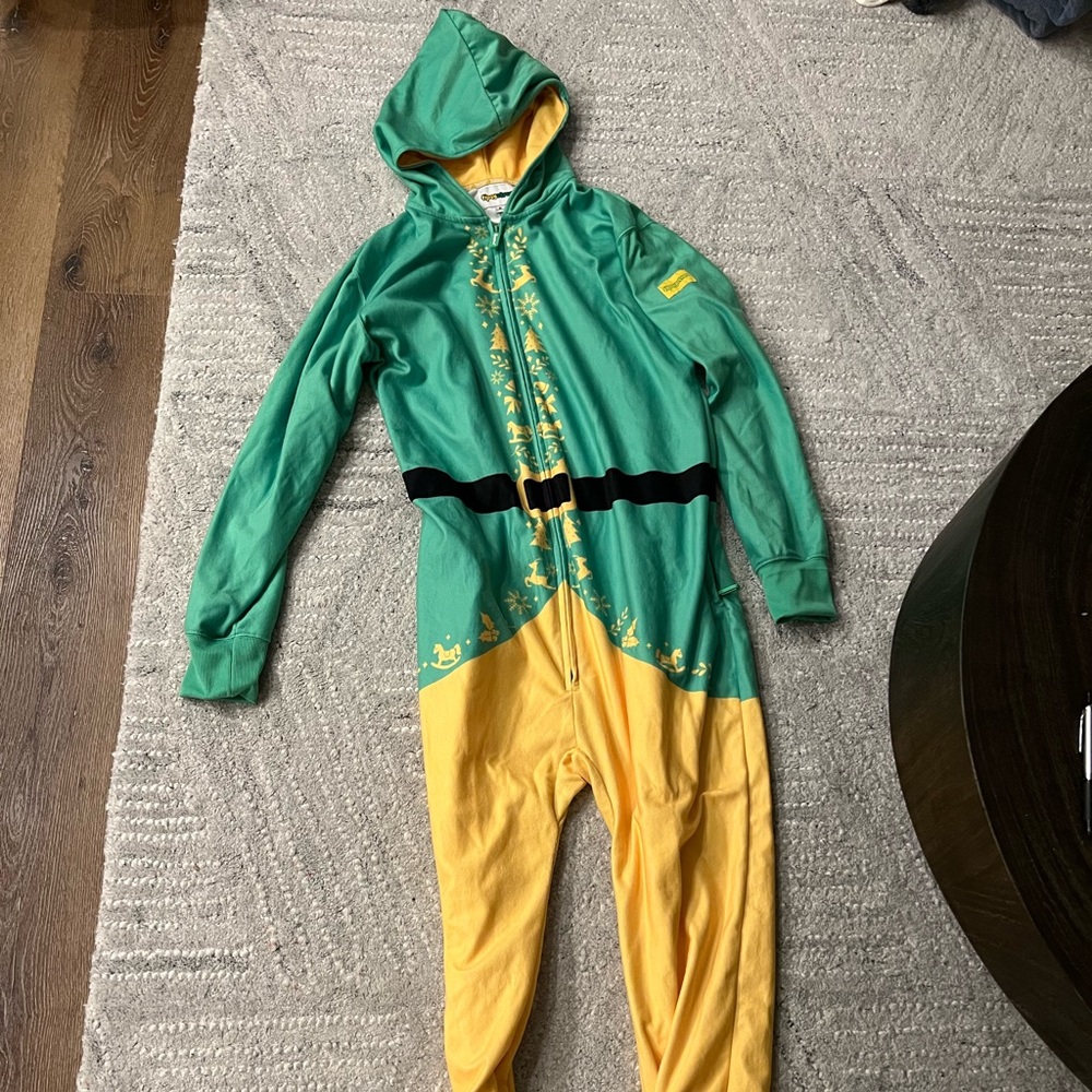 Tipsy Elves Buddy the Elf Elf Christmas Onesie Jumpsuit Men’s XL